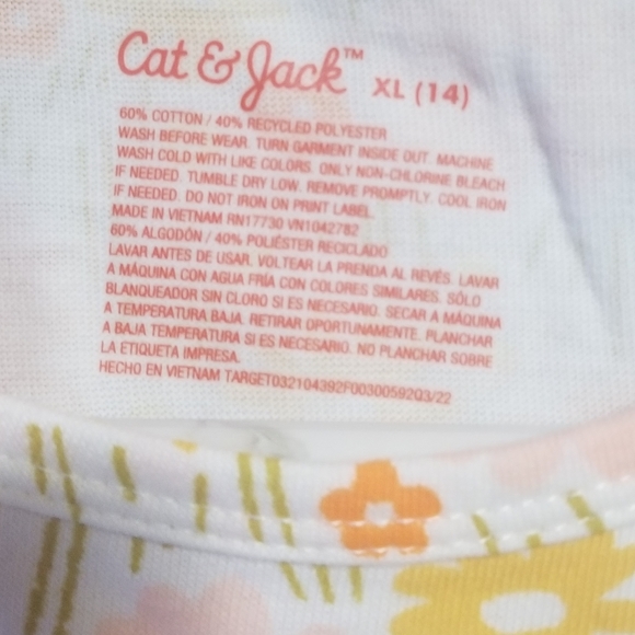 Girls Cat and Jack PJ Set - Picture 8 of 10